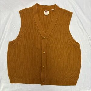 Levi’s Men’s XXL Rincon Button Down Vest Wool Cardigan Button Up Grandpa